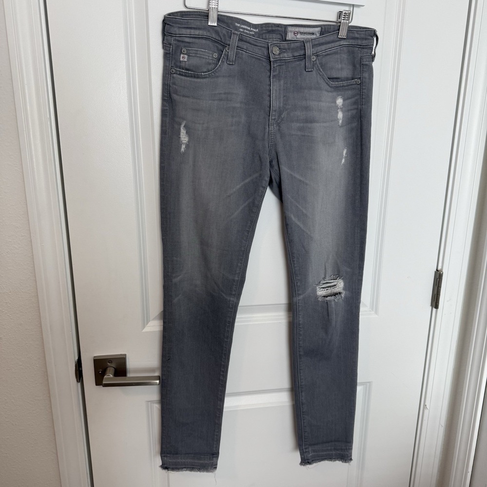 AG Adriano Goldschmied The Legging Super Skinny Ankle Jeans Size 29R Gray